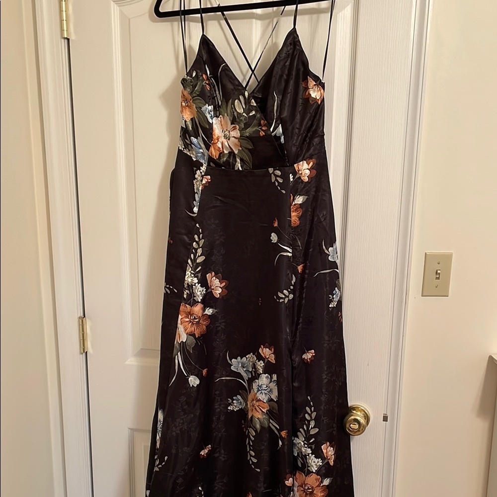 Floral Black Maxi Dress